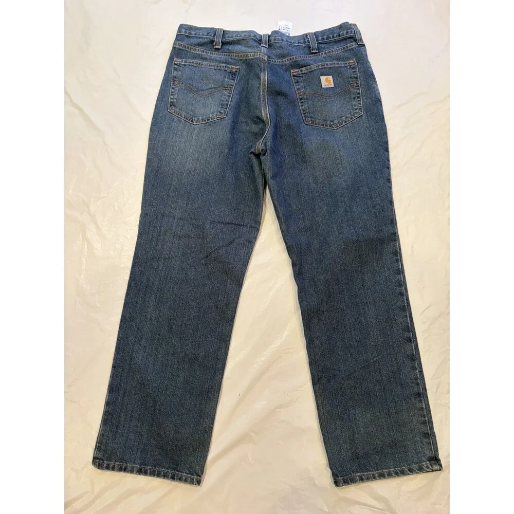 Carhartt Jeans Men’s 38x30 Blue Med Wash Relaxed‎ Fit Straight Leg
